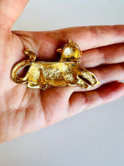 Enamel Tiger Brooch