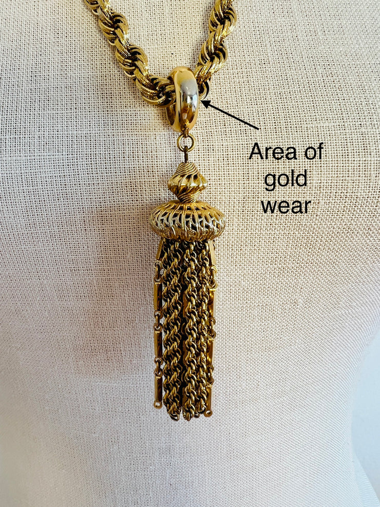 Gold Tassel Necklace