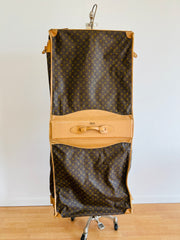 Monogram Fold Over Garment Luggage Travel Bag