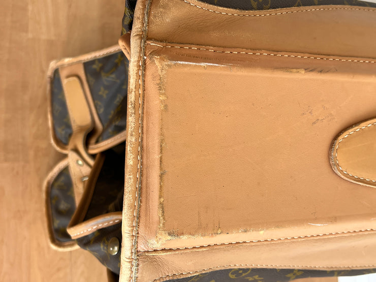Monogram Fold Over Garment Luggage Travel Bag