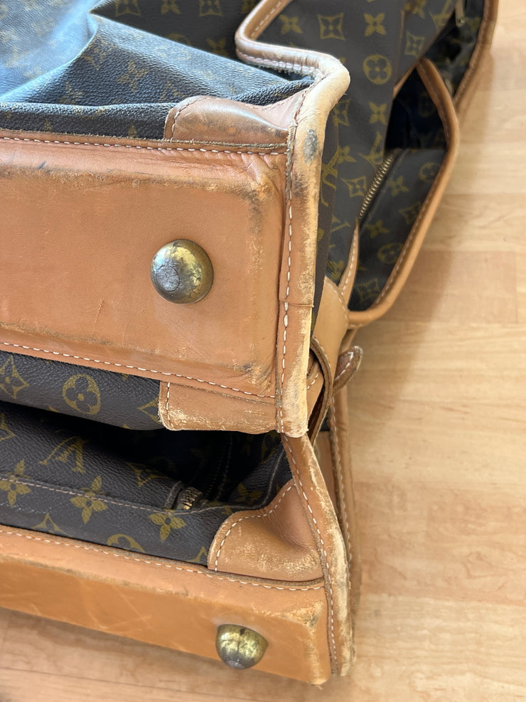 Monogram Fold Over Garment Luggage Travel Bag