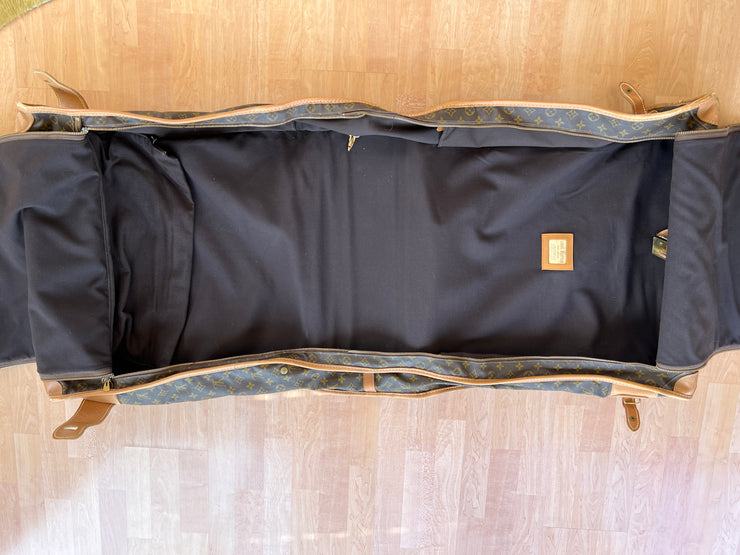 Monogram Fold Over Garment Luggage Travel Bag