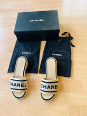 Chanel Embroidered Lambskin Heels