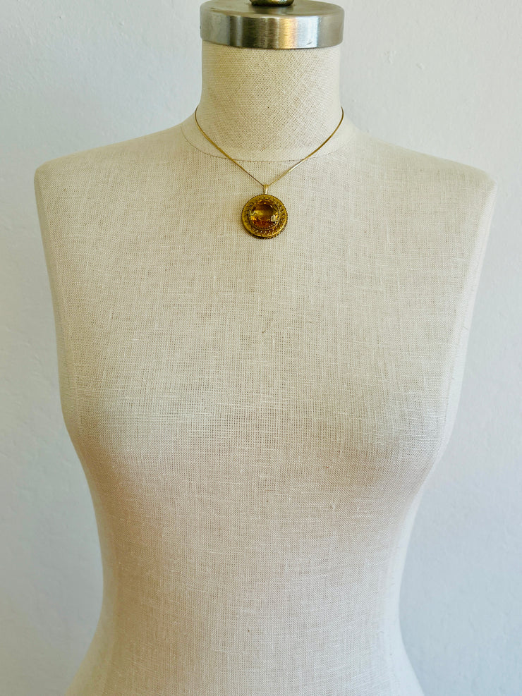 14k Citrine Pendant