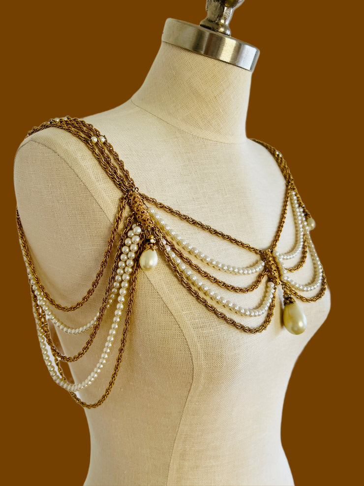 Napier Layered Shoulder Necklace& Bikini Belt