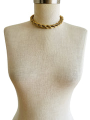 12K GF Thick Gold Rope Chain Necklace