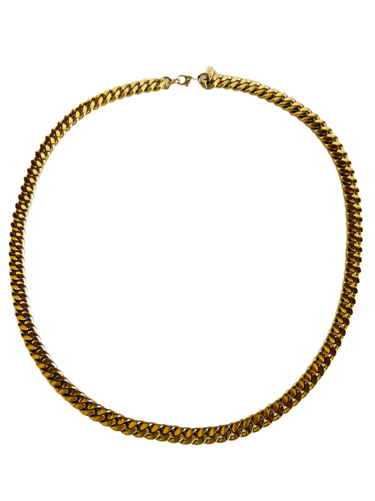 Thick Gold Curb Chain Necklace