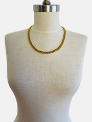 Thick Gold Curb Chain Necklace