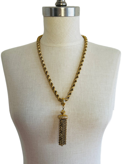 Gold Tassel Necklace