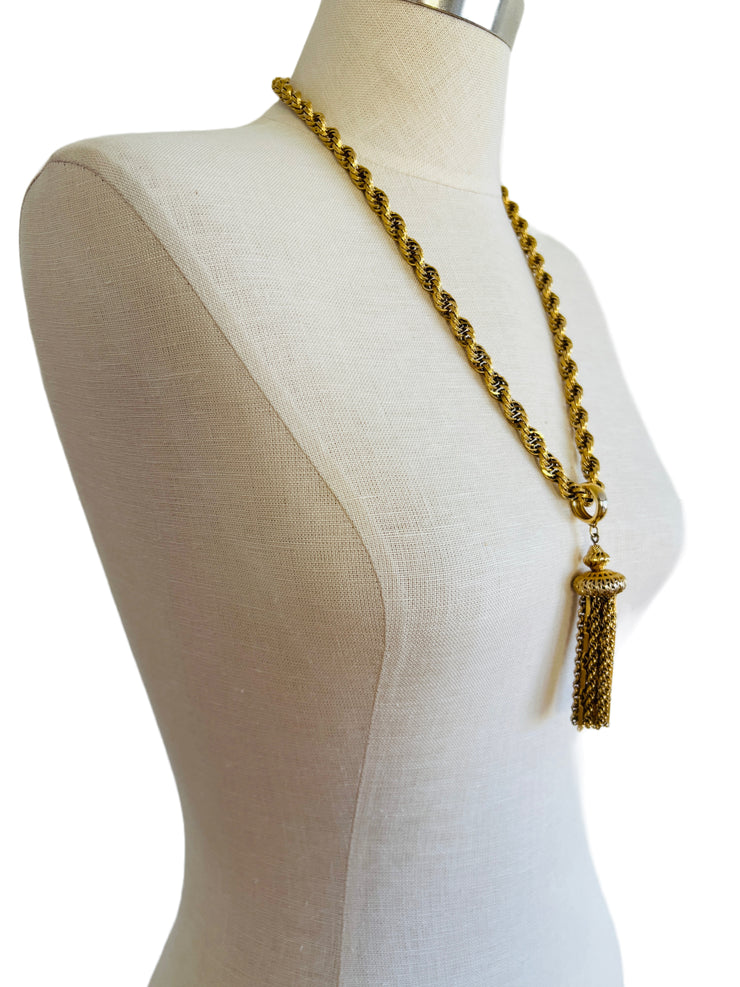 Gold Tassel Necklace