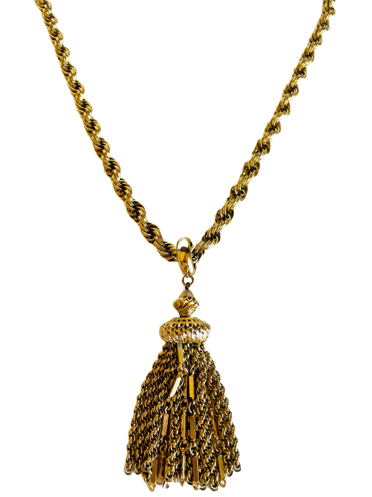 Gold Tassel Necklace