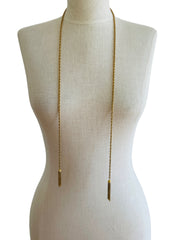 Gold Rope Chain Tassel Necklace