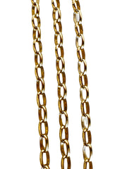 14k Oval Cable Chain Choker Necklace