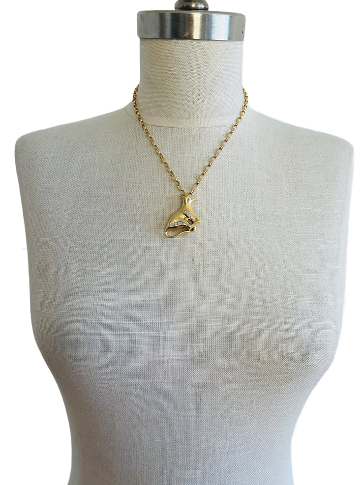 14k Oval Cable Chain Choker Necklace