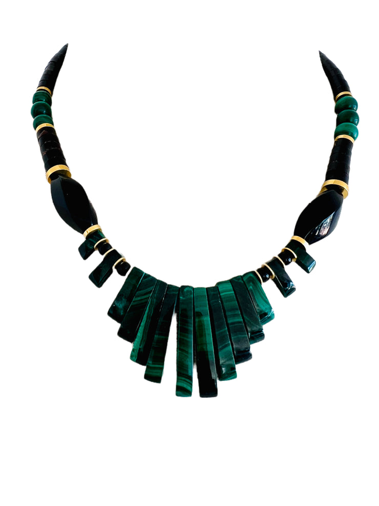 Malachite & Onyx Necklace