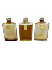 1920's Lalique Coty Voyage Perfume Set & Red Leather Case