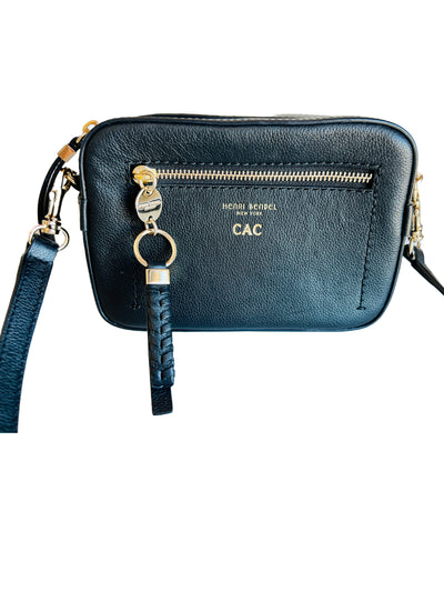 Black Leather Crossbody Handbag