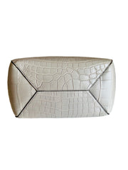 Grey Crocodile Italian Handbag