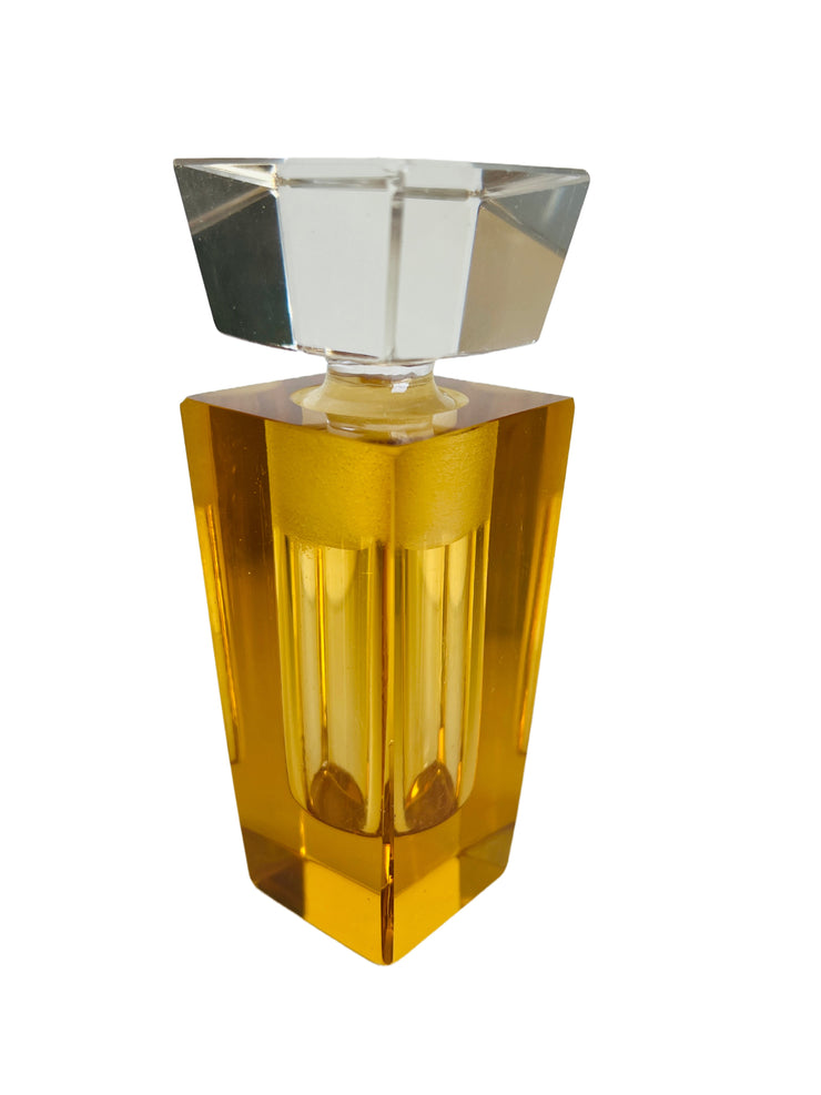 Amber Yellow Perfume Bottle