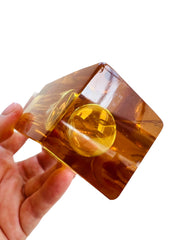 Amber Yellow Perfume Bottle