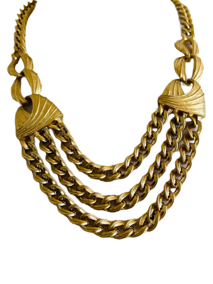 Layered Cable Curb Chain Necklace