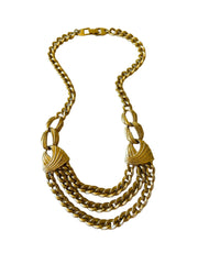 Layered Cable Curb Chain Necklace