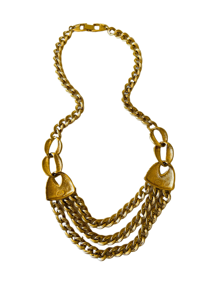 Layered Cable Curb Chain Necklace