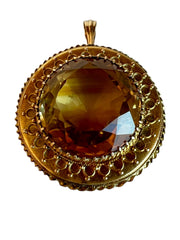 14k Citrine Pendant
