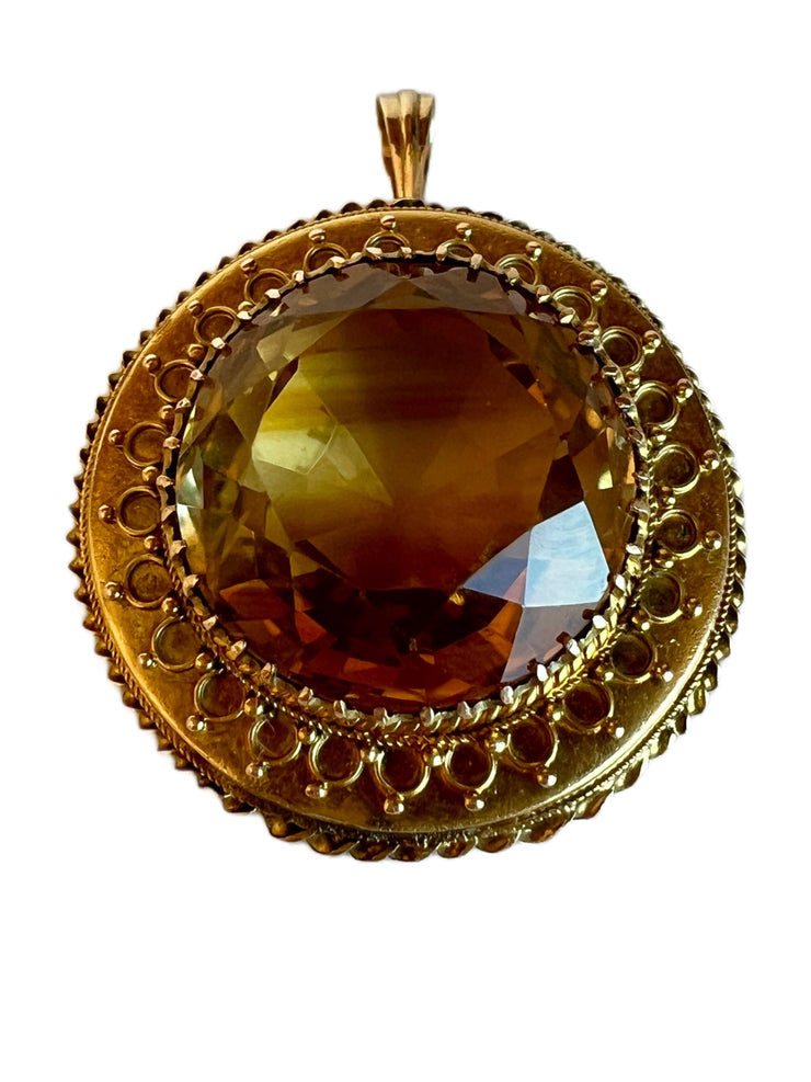 14k Citrine Pendant