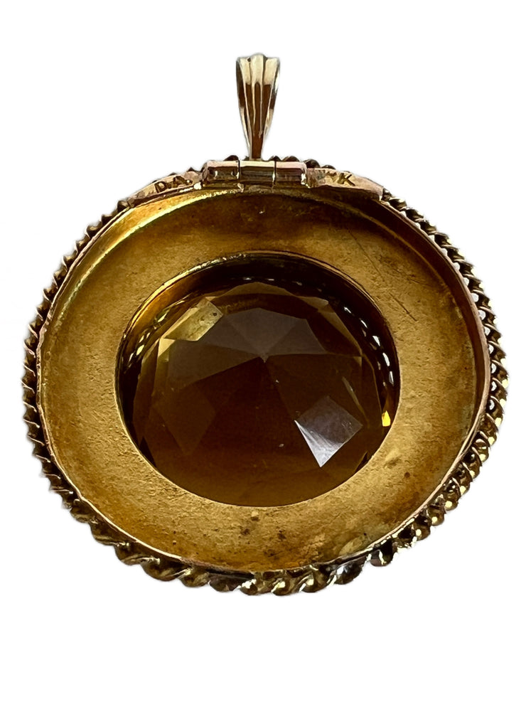14k Citrine Pendant