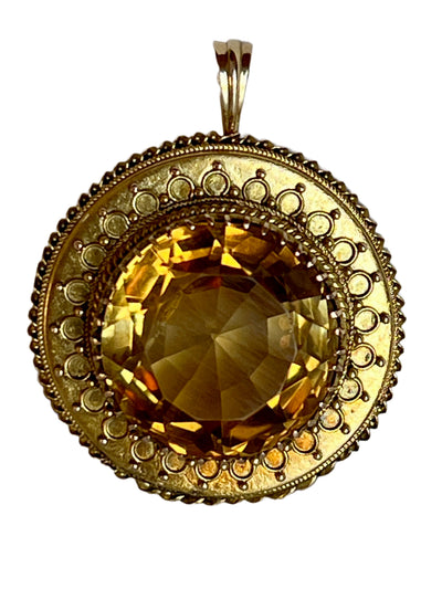 14k Citrine Pendant