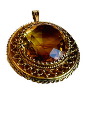 14k Citrine Pendant