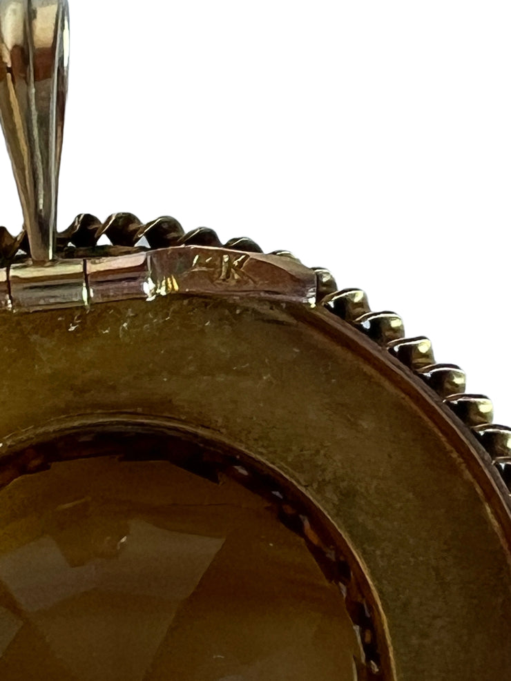 14k Citrine Pendant