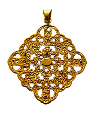 Large Ornate Italian 14k Necklace Pendant