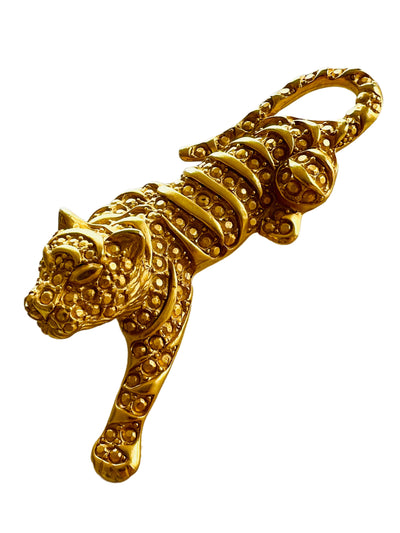 Gold Tiger Brooch