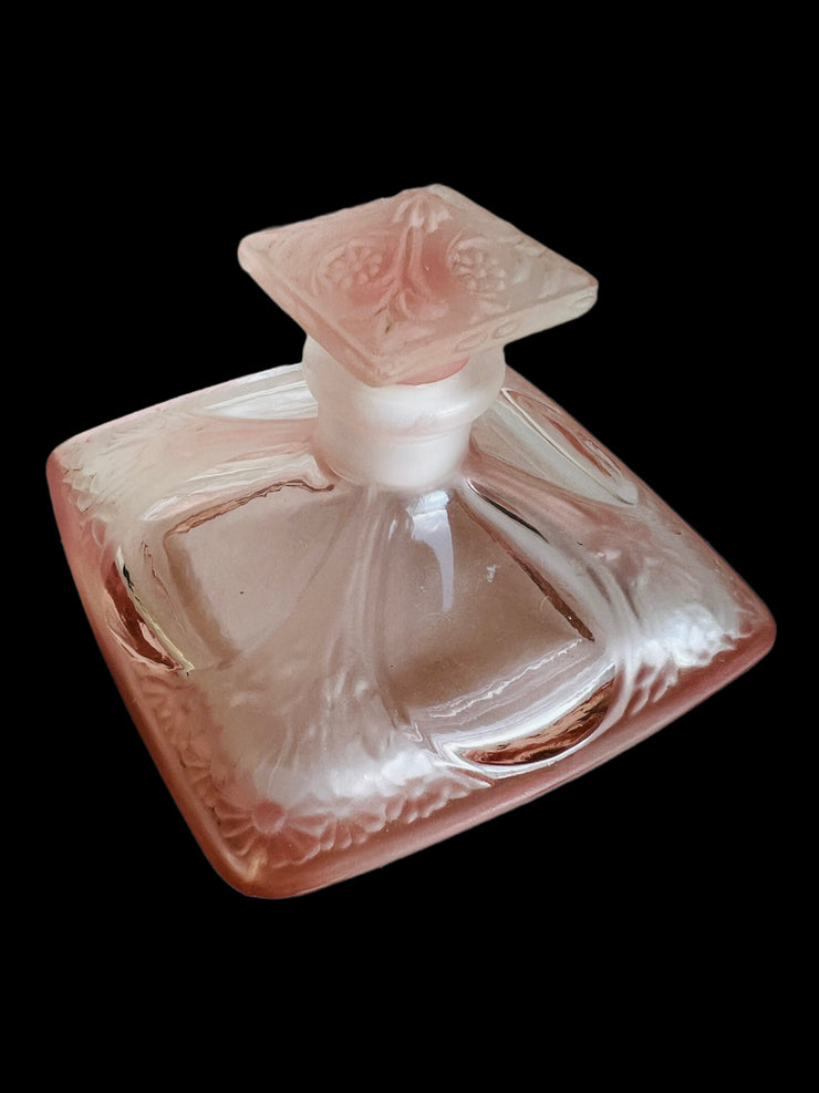 Art Nouveau Style Pink Perfume Bottle