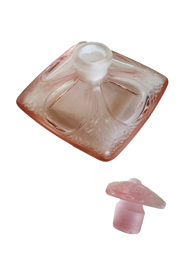 Art Nouveau Style Pink Perfume Bottle