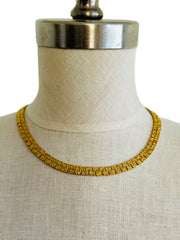 Gold Nugget Flat Chain Necklace