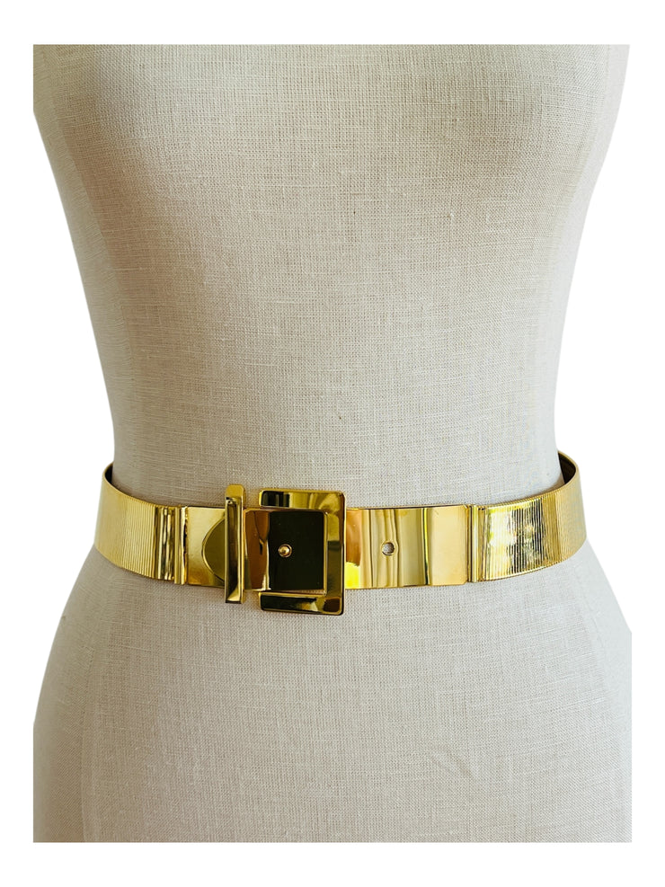 Gold Metal Modenist Mesh Belt