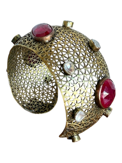 Byzantine Revival Sapphire Cuff Bracelet