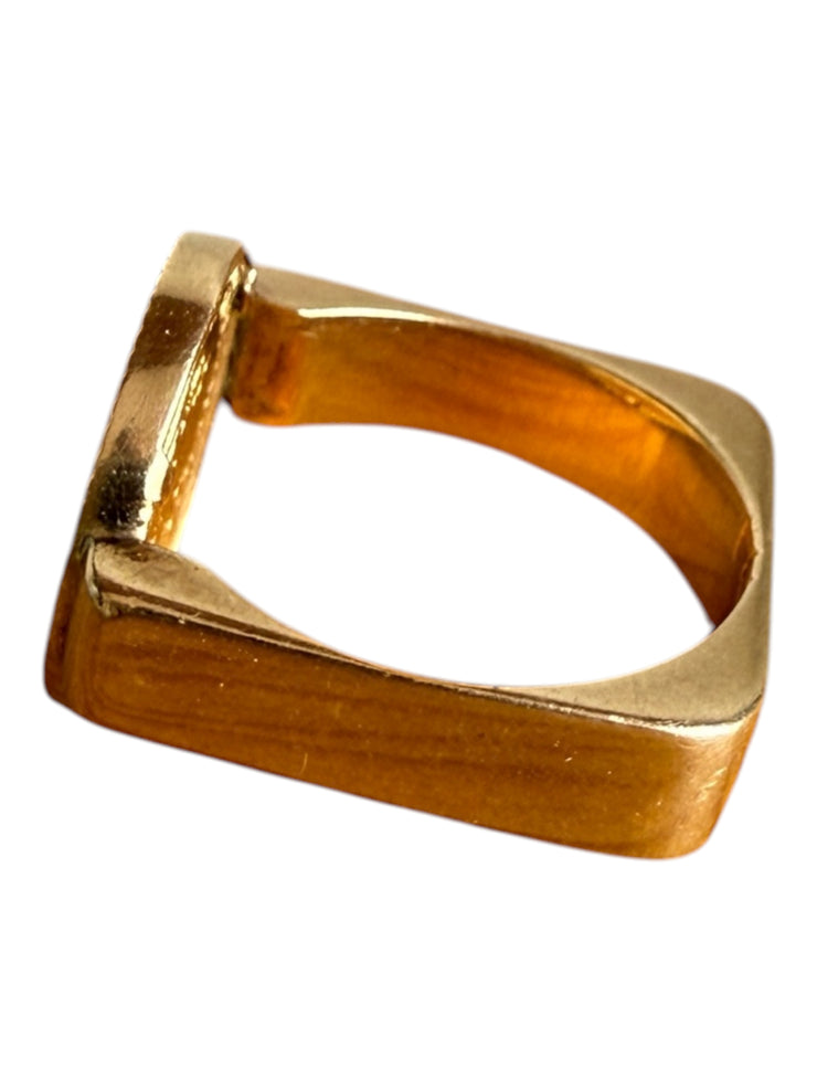 22k/14k Gold Peso Coin Modernist Ring