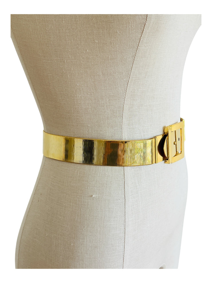 Gold Metal Modenist Mesh Belt