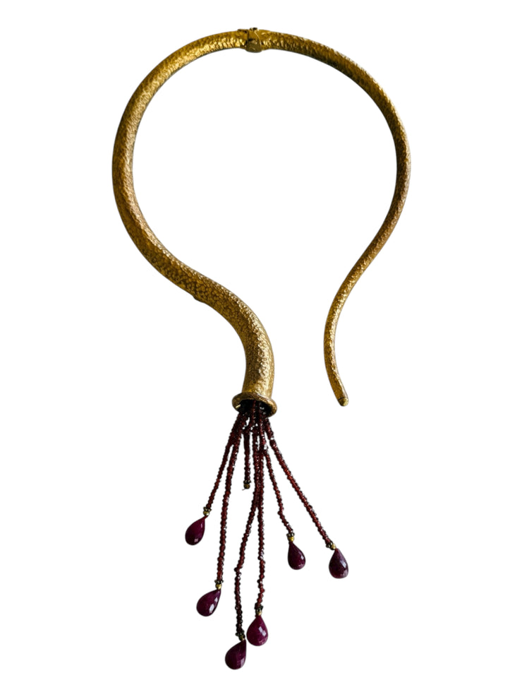 Turkish Ruby Torque Necklace