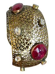Byzantine Revival Sapphire Cuff Bracelet