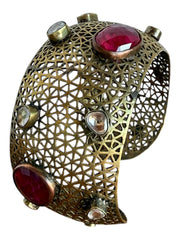 Byzantine Revival Sapphire Cuff Bracelet