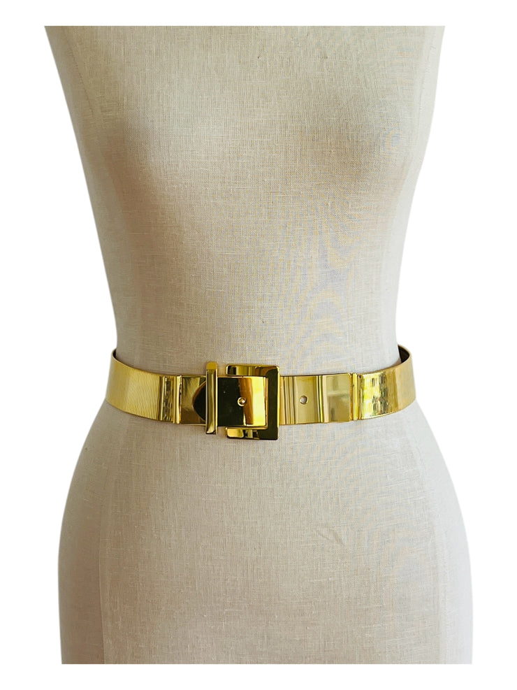 Gold Metal Modenist Mesh Belt