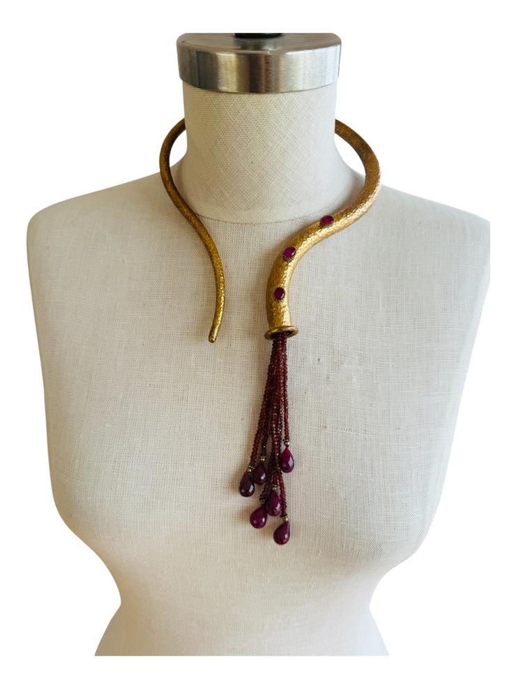 Turkish Ruby Torque Necklace