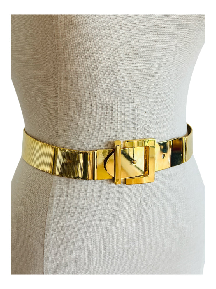 Gold Metal Modenist Mesh Belt
