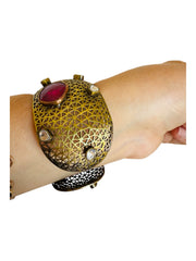 Byzantine Revival Sapphire Cuff Bracelet