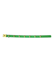 Leopard Green Leather Belt